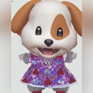 Flashy Purple Sequin Dress for Labubu - dress only